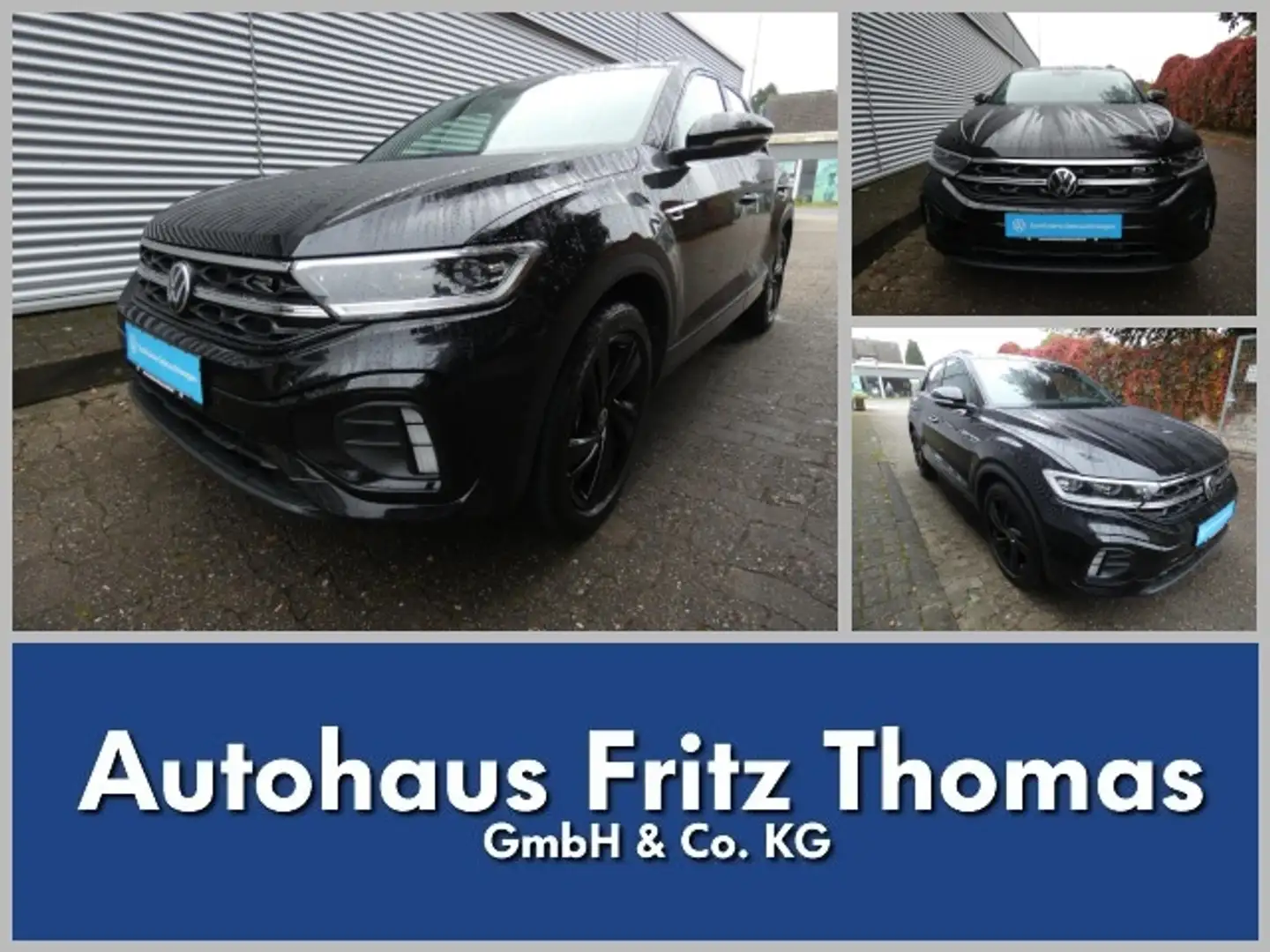 Volkswagen T-Roc 1.5 TSI DSG R-Line LED Navi AHK SHZ ACC Klima Schwarz - 1
