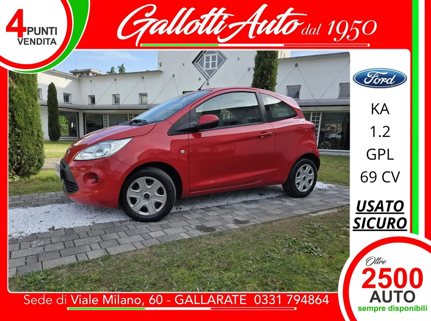 Ford Ka/Ka+ + 1.2 8V 69 CV Bz.-GPL Kırmızı - 1