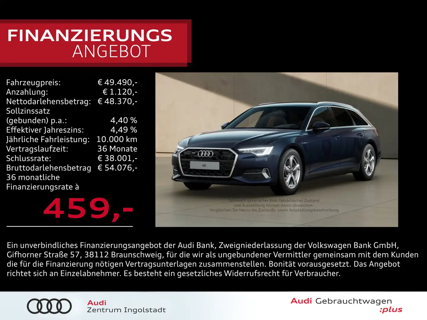 Audi A6 Avant 45 TFSI qu MATRIX Pano AHK ACC advanced Blau - 1