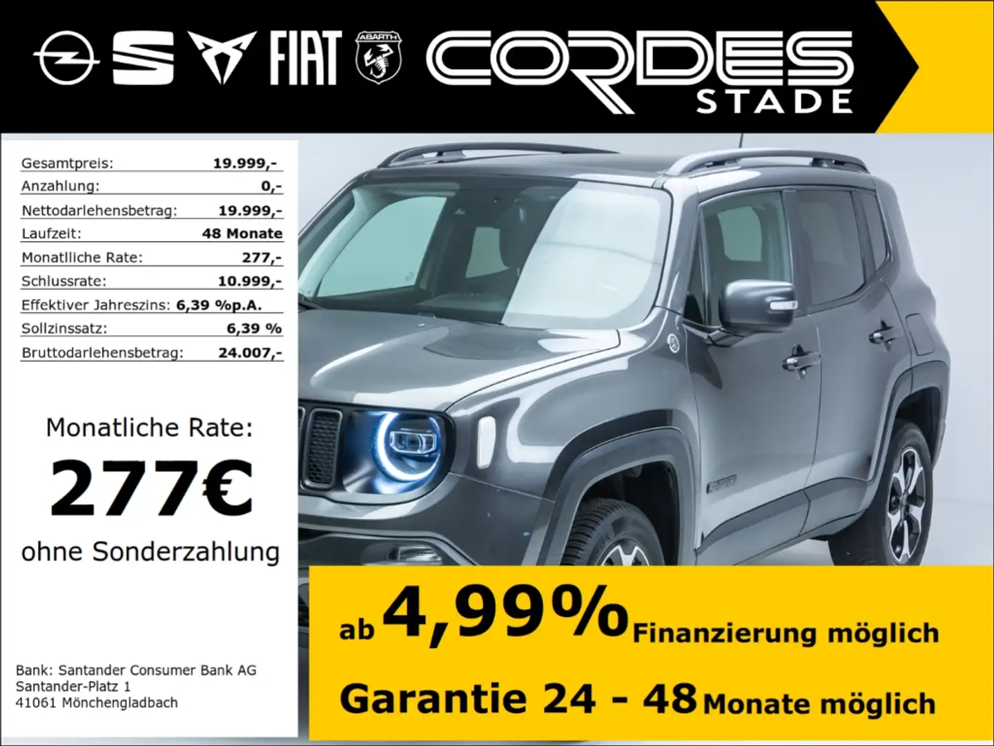 Jeep Renegade Trailhawk Plug-In-Hybrid 4Xe Kamera Automatik PDC Grey - 2
