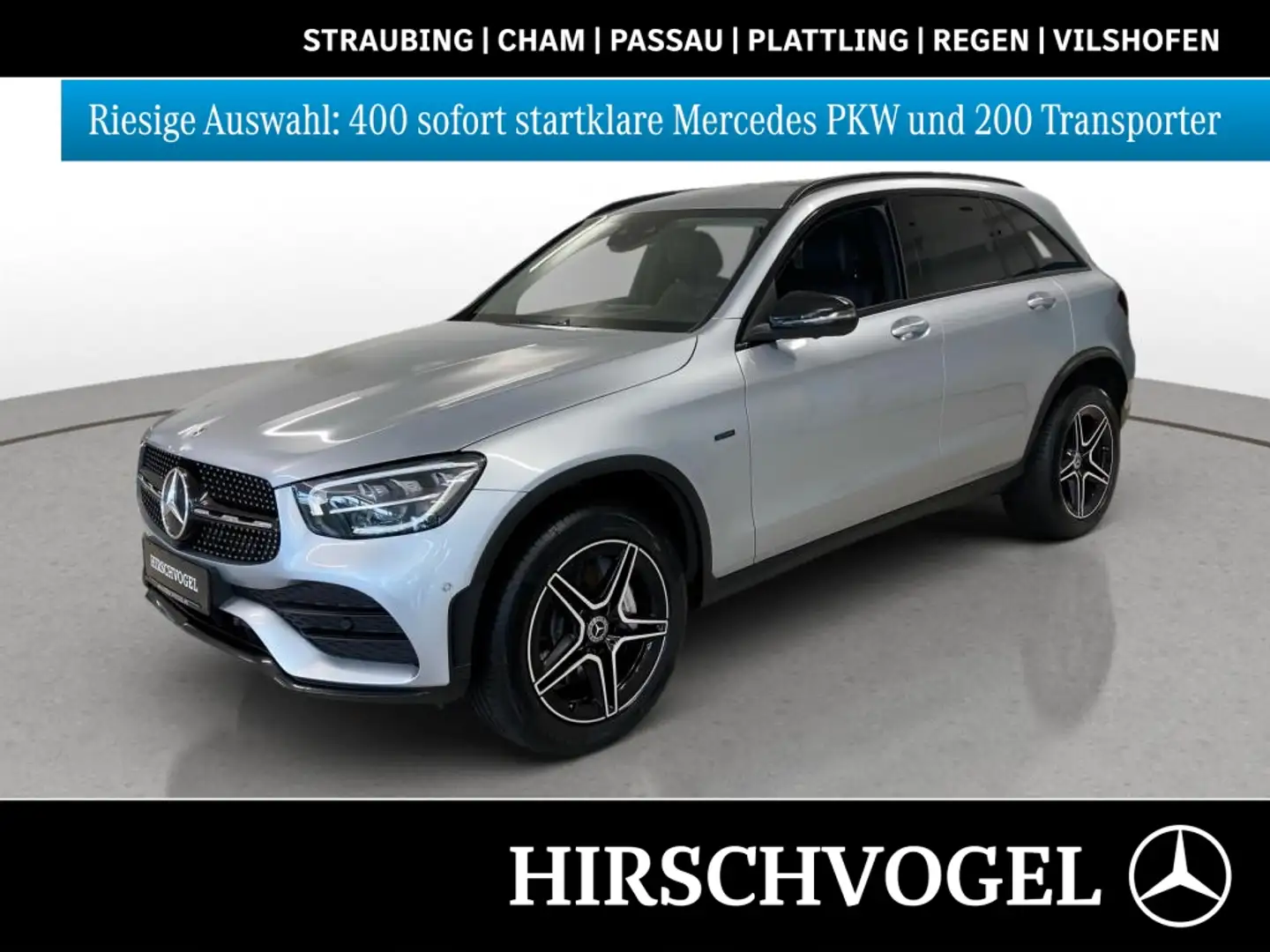 Mercedes-Benz GLC 300 de 4M AMG-Line+Night+AHK+DISTRON+KEYLESS Silber - 1