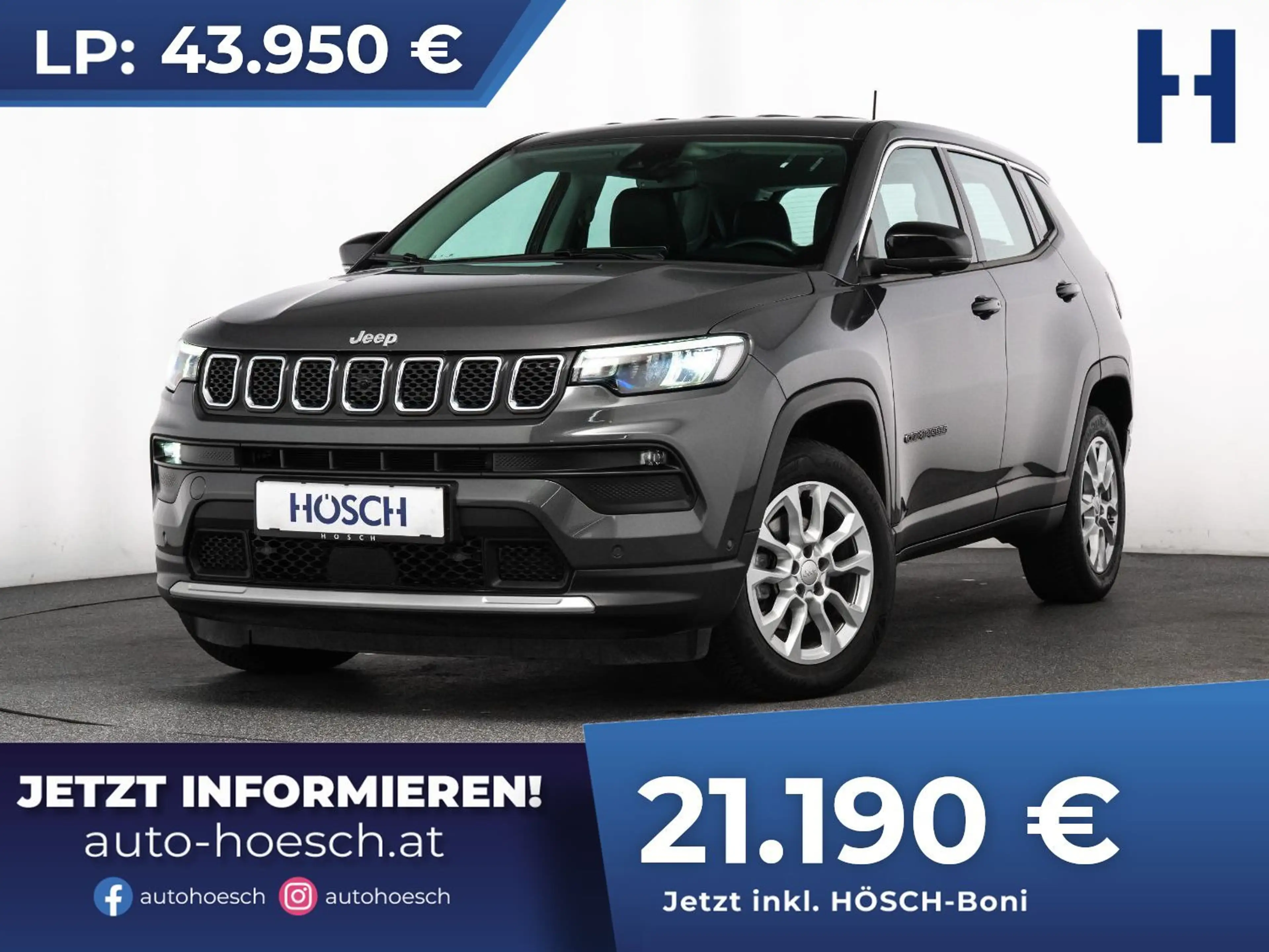 Jeep Compass T4 130 Aut. WINTER-PAKET LED 360° ACC TOP ANGEBOT