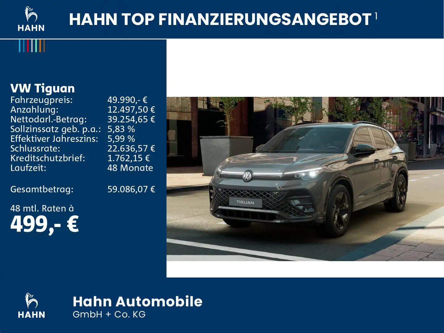 Volkswagen Tiguan R-Line 1,5eTSI 110kW DSG BLACK AHK NAV Grau - 2