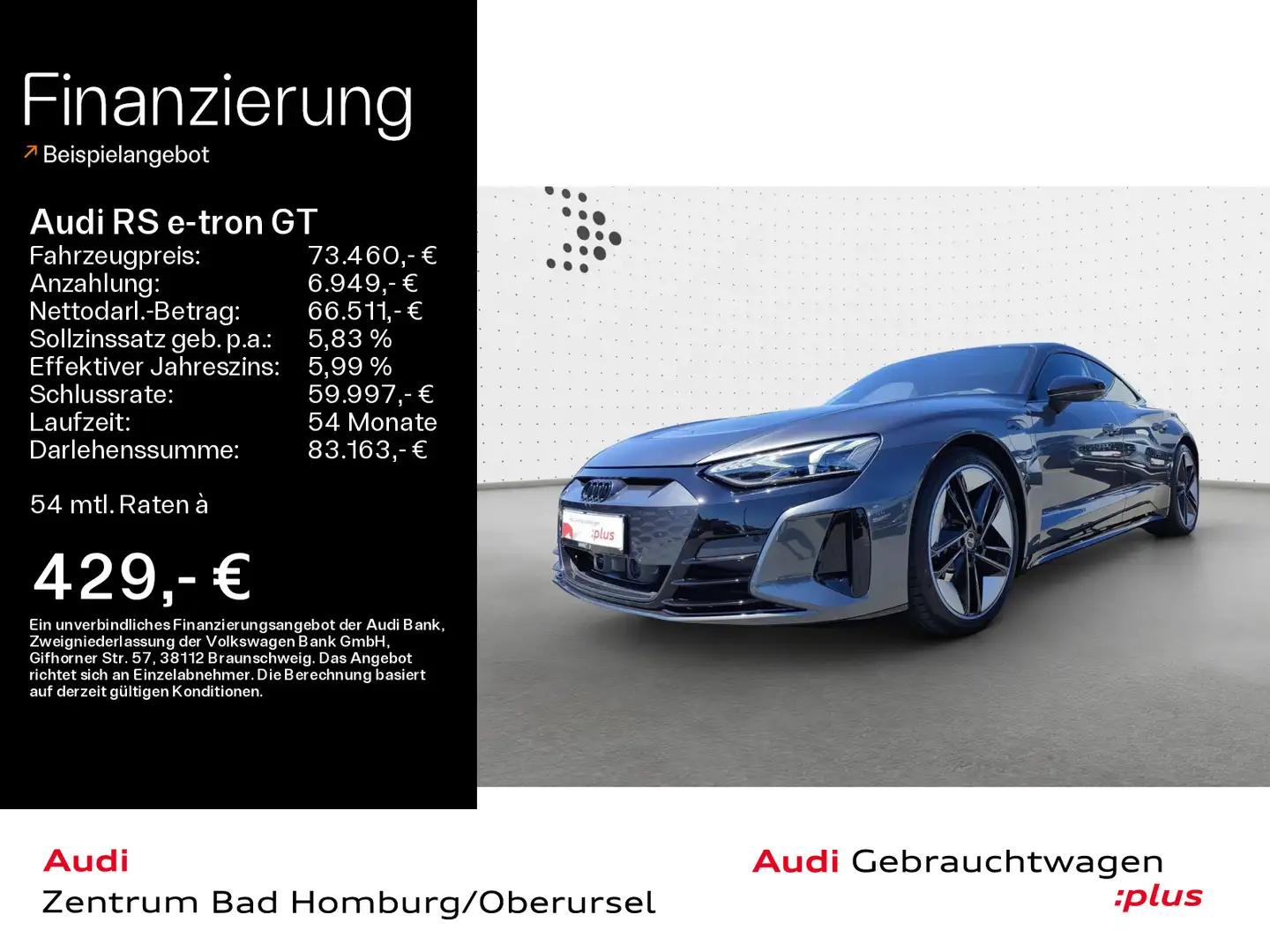 Audi RS e-tron GT quattro*Navi*Matrix*Alu*B&O*HUD*PDC Gri - 1