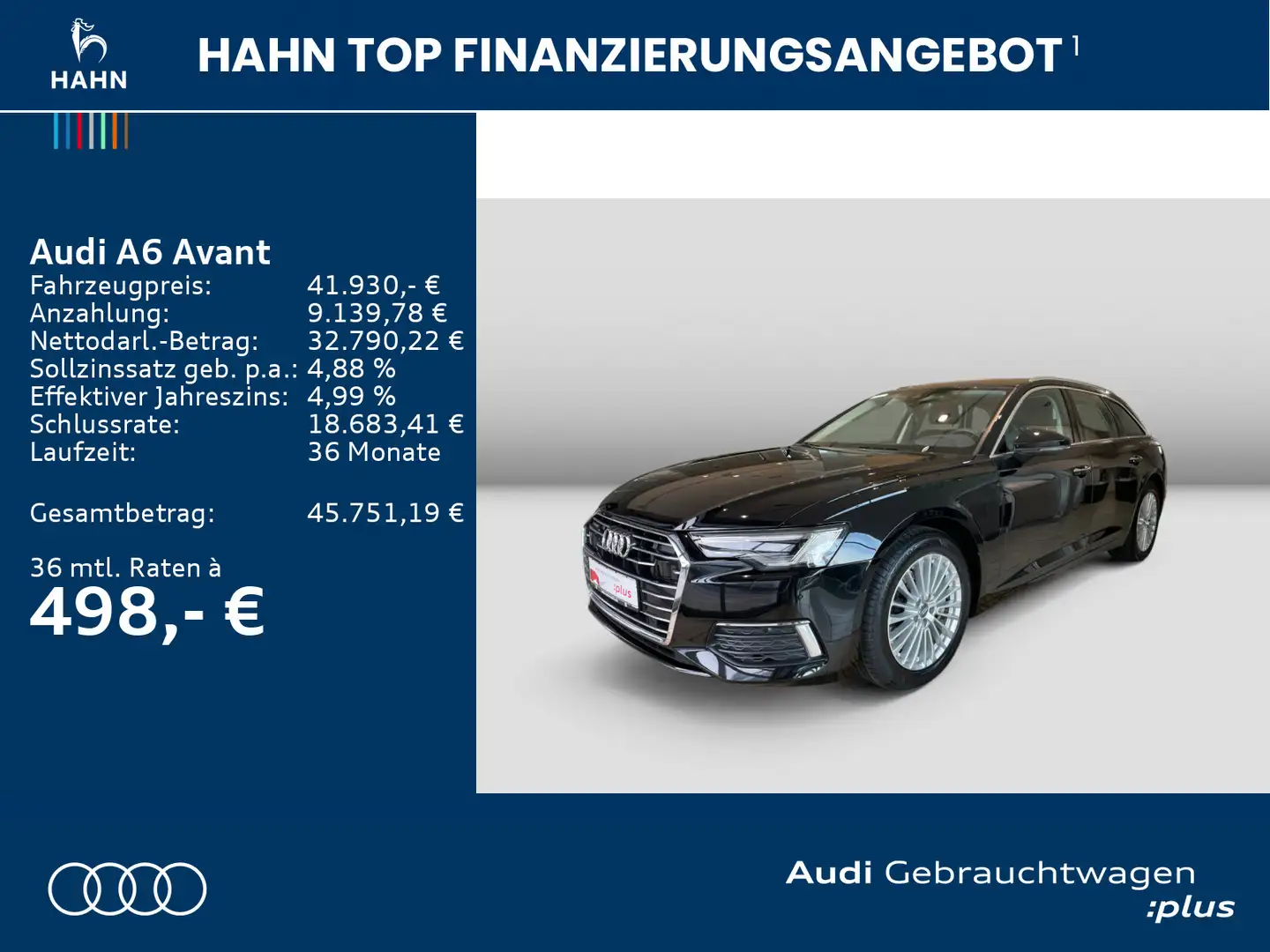 Audi A6 50TFSIe quattr S-trc Matrix HUD AHK CAM Schwarz - 2