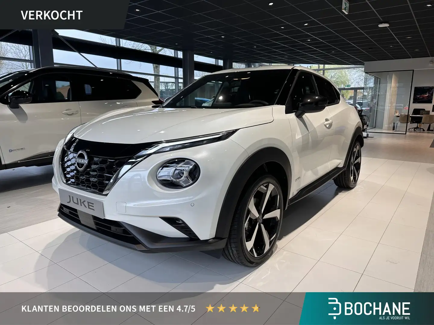 Nissan Juke 1.6 Hybrid 143 Tekna | Bose Audio | Lichtmetalen v Wit - 1