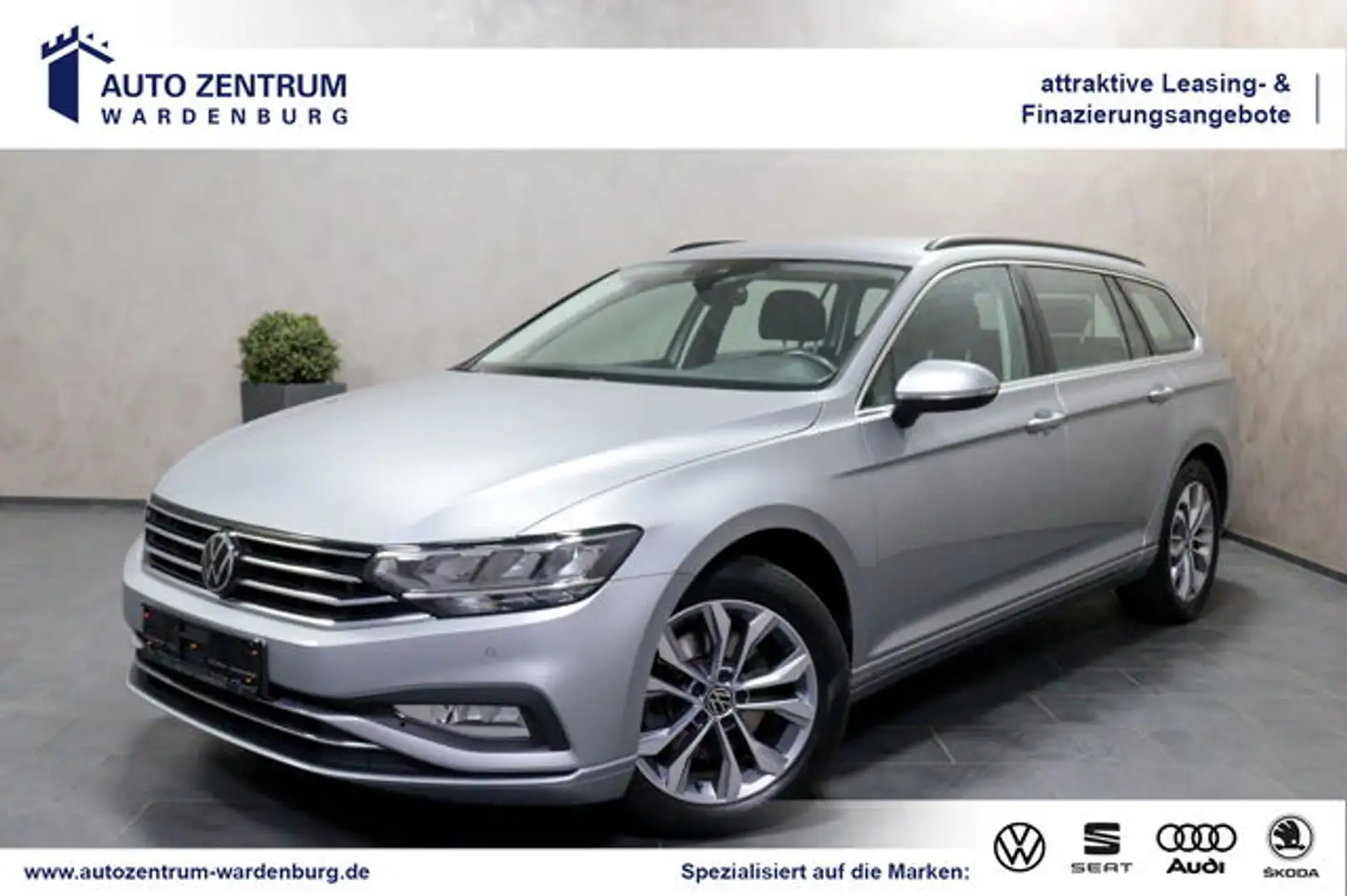 Volkswagen Passat Variant 2.0 TDI Business CAM AHK ACC SHZ Silver - 1