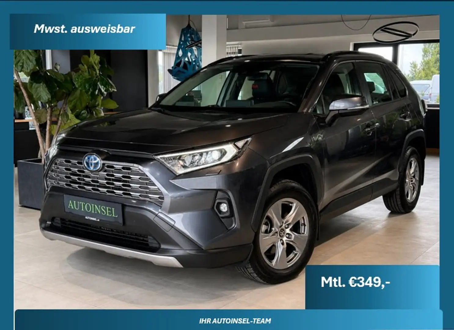 Toyota RAV 4 Hybrid 2,5 leasingfähig-1.Besitz-Kamera Grau - 1