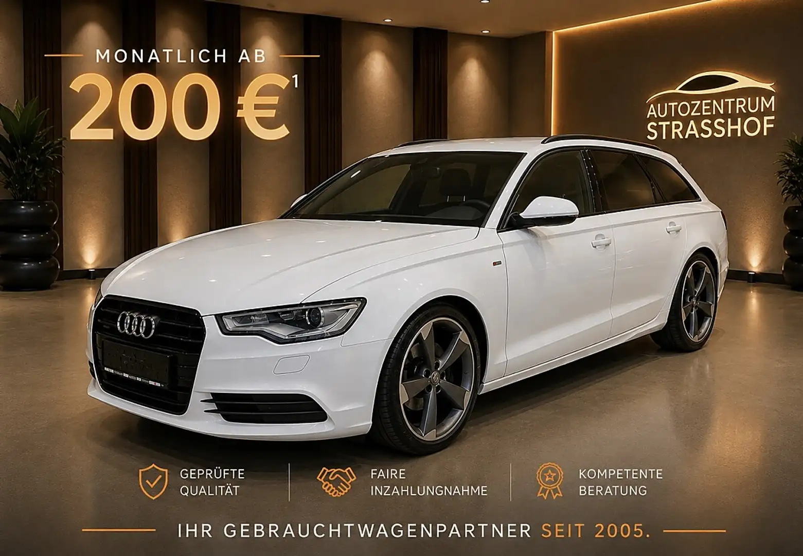 Audi A6 Avant 3,0 TDI quattro S Line DPF S-tronic Weiß - 1