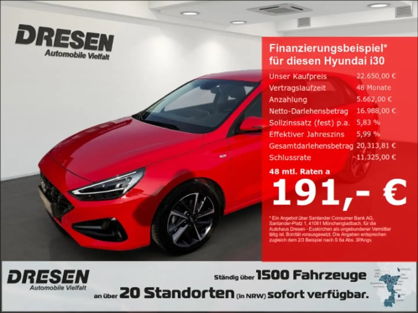 Hyundai i30 Trend Mild-Hybrid 1.0 T-GDI 7-DCT(120 PS)NAVI LED Rot - 1
