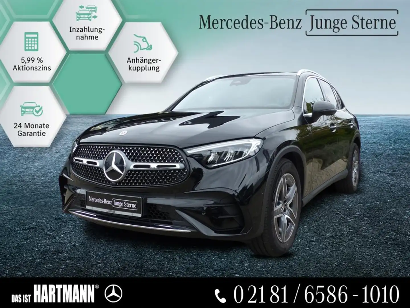 Mercedes-Benz GLC 200 4M AMG PLUS+AHK+PANO+RF-KAMERA+MBUX+NAVI Schwarz - 1