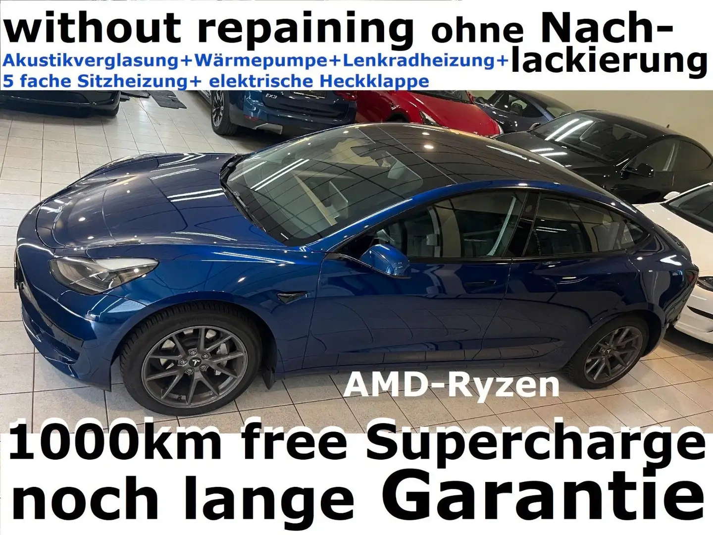 Tesla Model 3 +ohne Nachlackierung+ kaufe auch Tesla an Blau - 1
