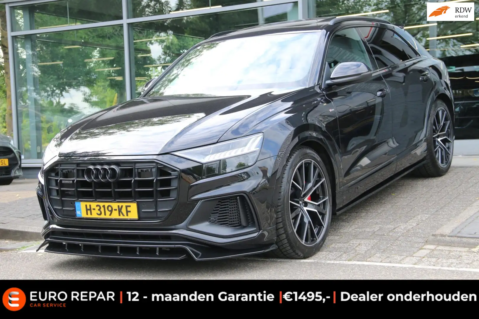 Audi Q8 55 TFSI quattro S-LINE LUCHTVERING B&O DEALER OND! Zwart - 1