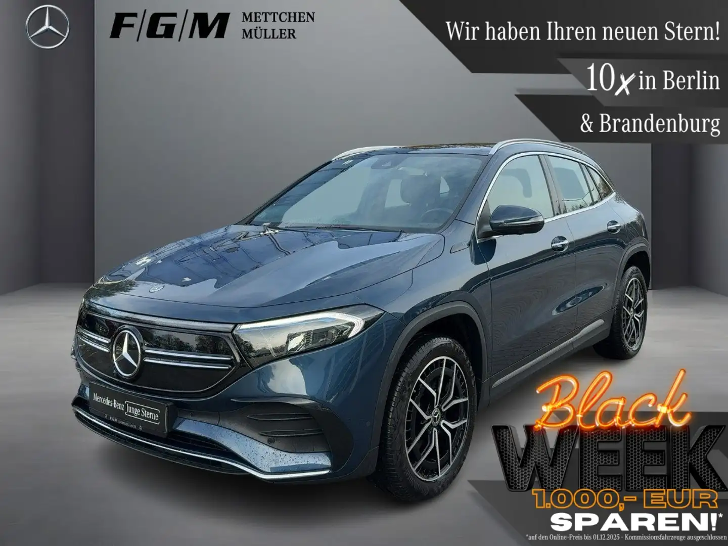 Mercedes-Benz EQA 250 AMG Line KeyGo|S-Dach|TWA|360|Pano|PDC Blau - 1