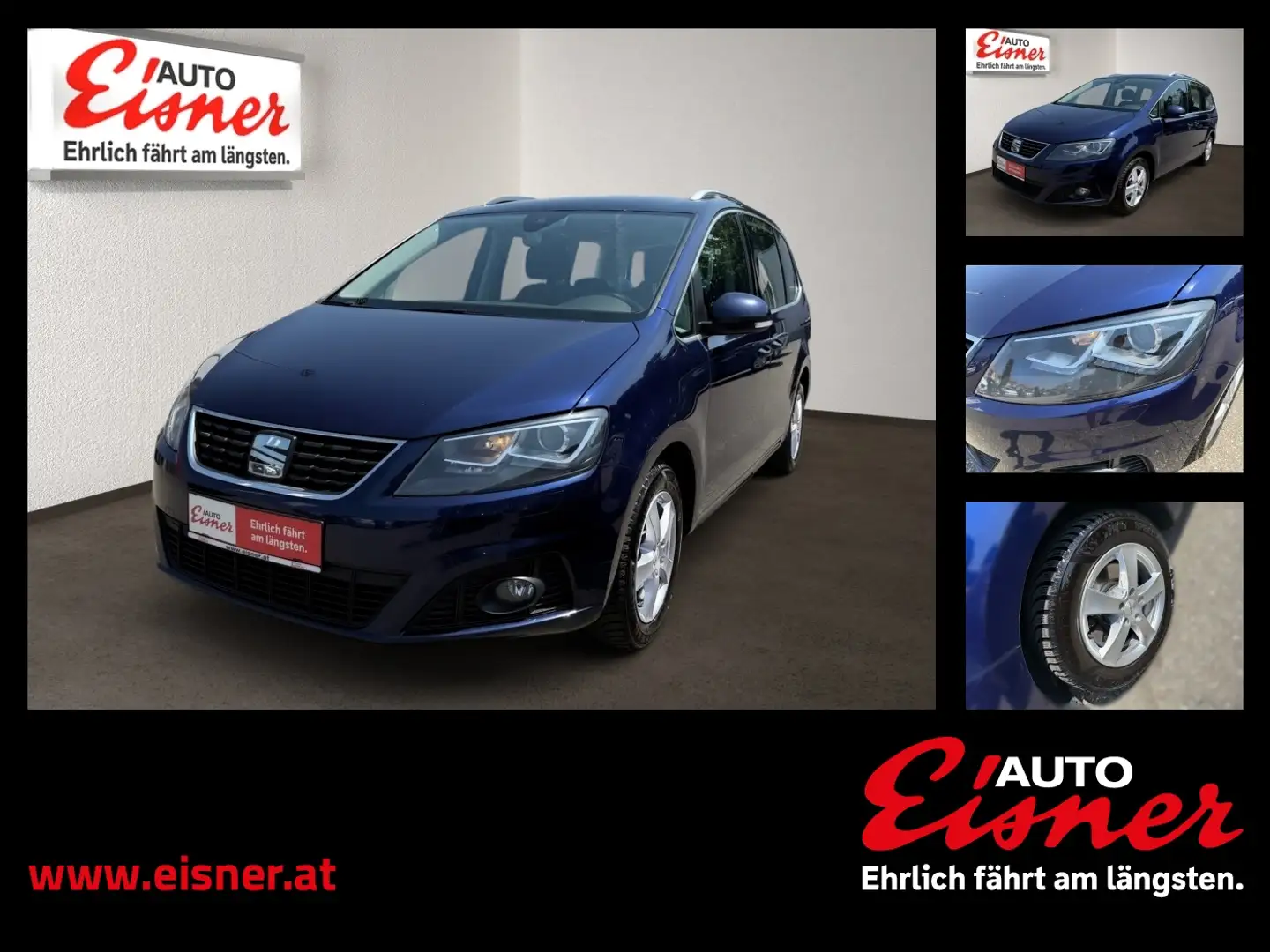 SEAT Alhambra Executive 2.0 TDI 8-fach Bereift! Bleu - 1