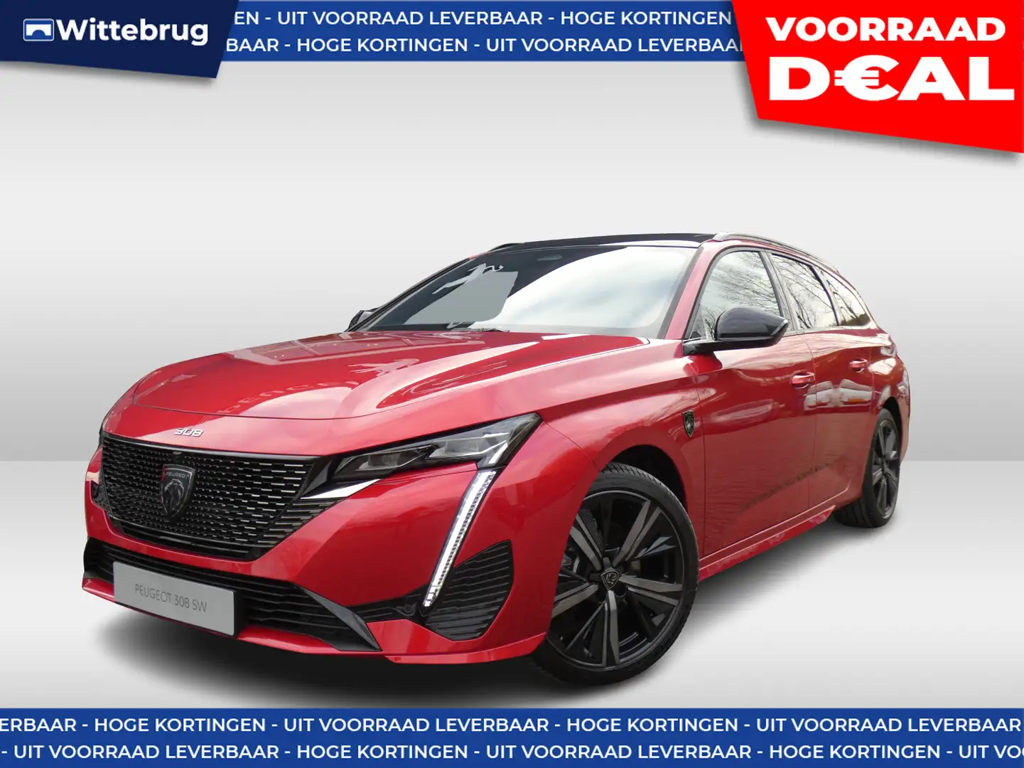 Peugeot 308 e-308 SW Style EV 54 kWh DIRECT RIJDEN - 18 INCH L Rood - 1