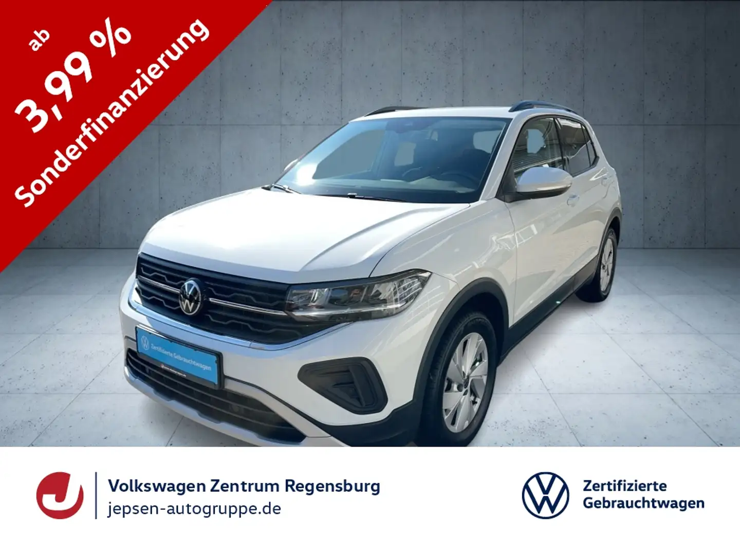 Volkswagen T-Cross 1.0 TSI Life LED ACC SHZ PDC NAVI Weiß - 1