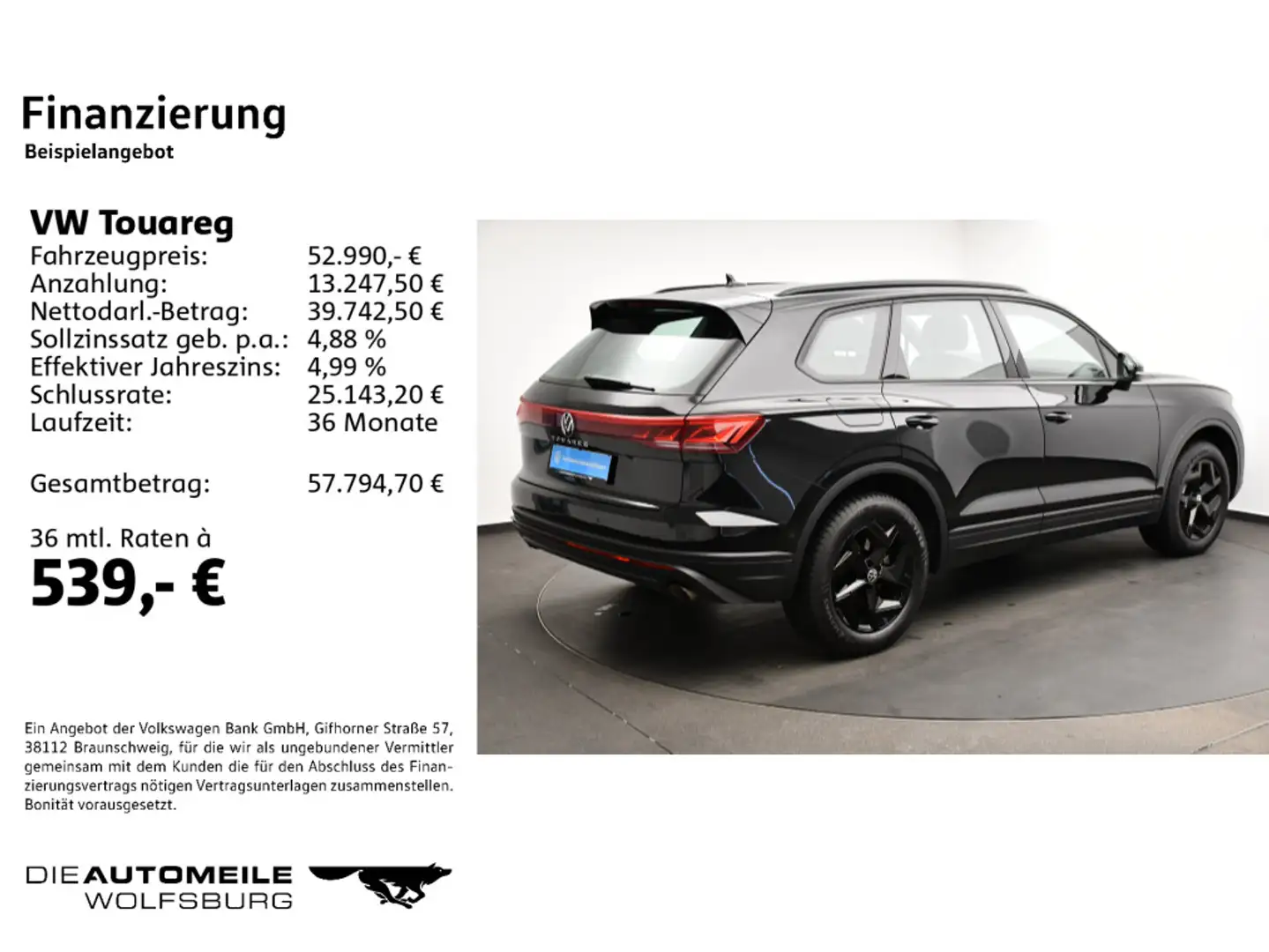 Volkswagen Touareg 3.0 TDI Tiptronic 4Motion ACC/Rückkam/Mu Schwarz - 2