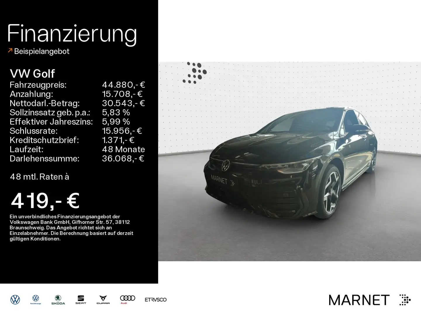 Volkswagen Golf 2.0 TDI DSG R-Line NAV*HUD*RFK*LED*DIGI* Zwart - 1
