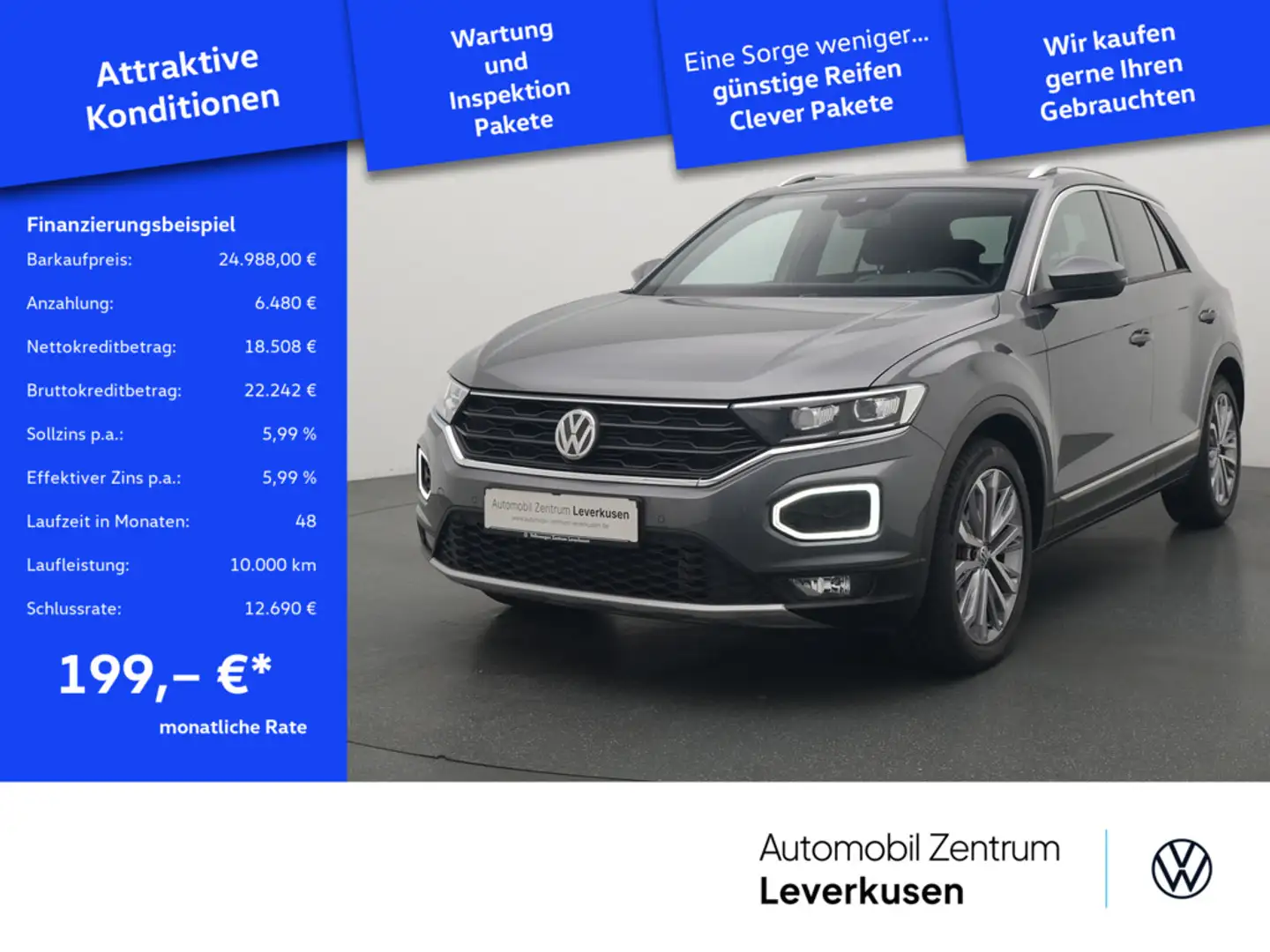 Volkswagen T-Roc SHZ PDCACC AID SSD KEYLES Schwarz - 1