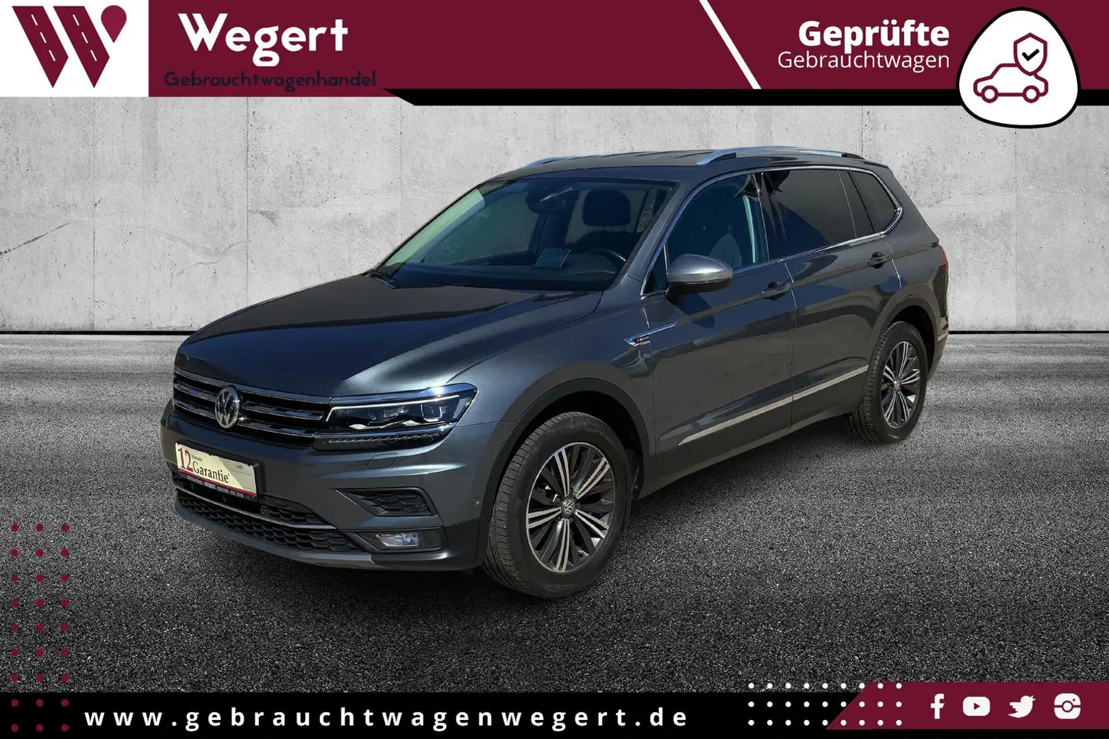 Volkswagen Tiguan Allspace Highline 4M*NAVI*ACC*SPUR*AHK* Grijs - 1