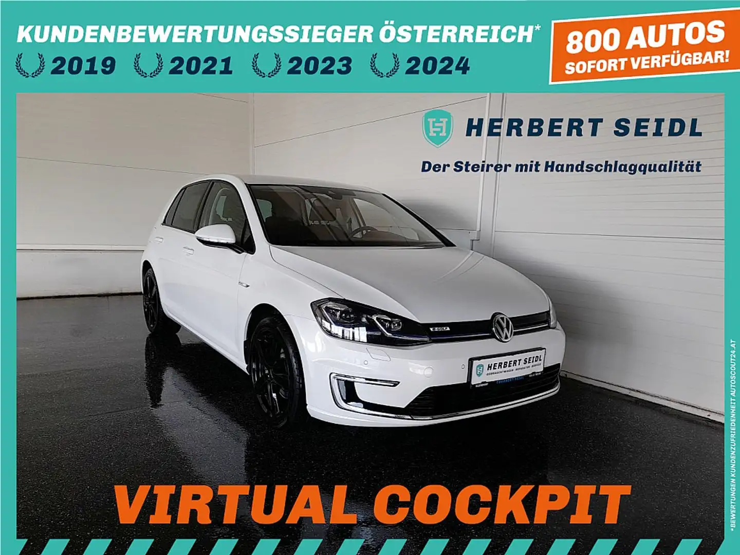 Volkswagen e-Golf 35,8kWH *WÄRMEPUMPE / VIRTUELL / LED / NAVI / A... Weiß - 1