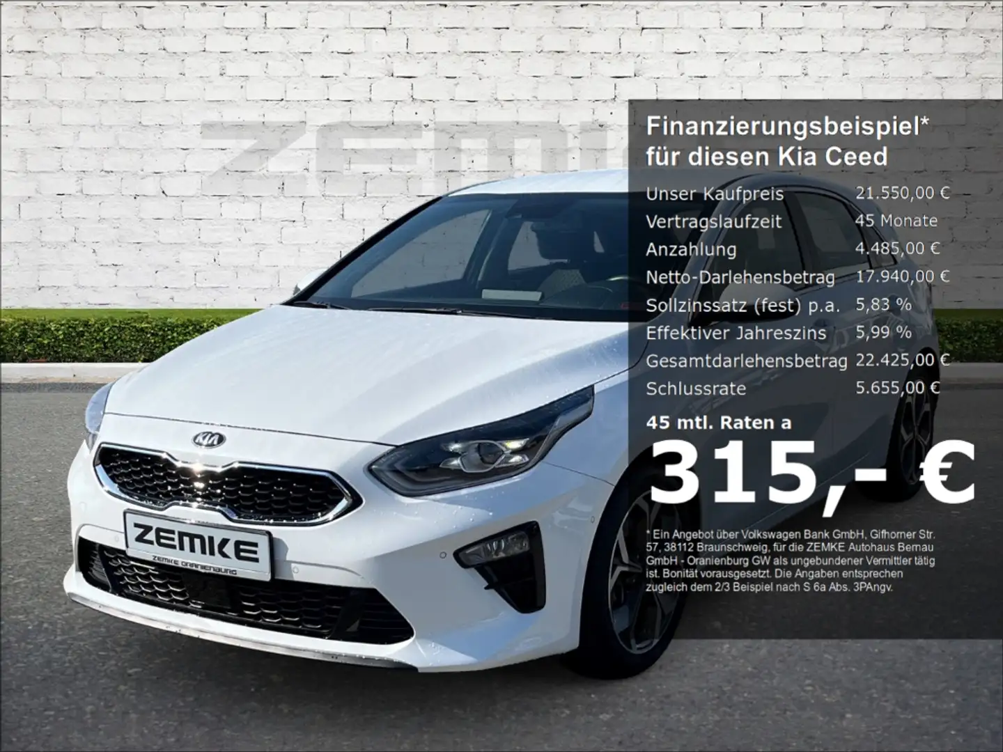Kia Ceed / cee'd 1.5 T-GDI Spirit Navi LED ACC Apple CarPlay Androi Blanc - 1