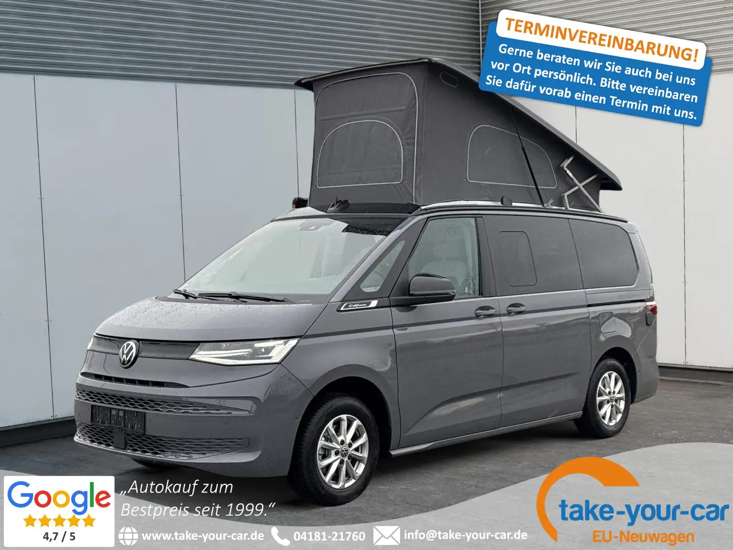 Volkswagen T7 California Beach Camper MATRIX-LED+GJR+ACC+MARKISE+PDC+KAM... Siyah - 1
