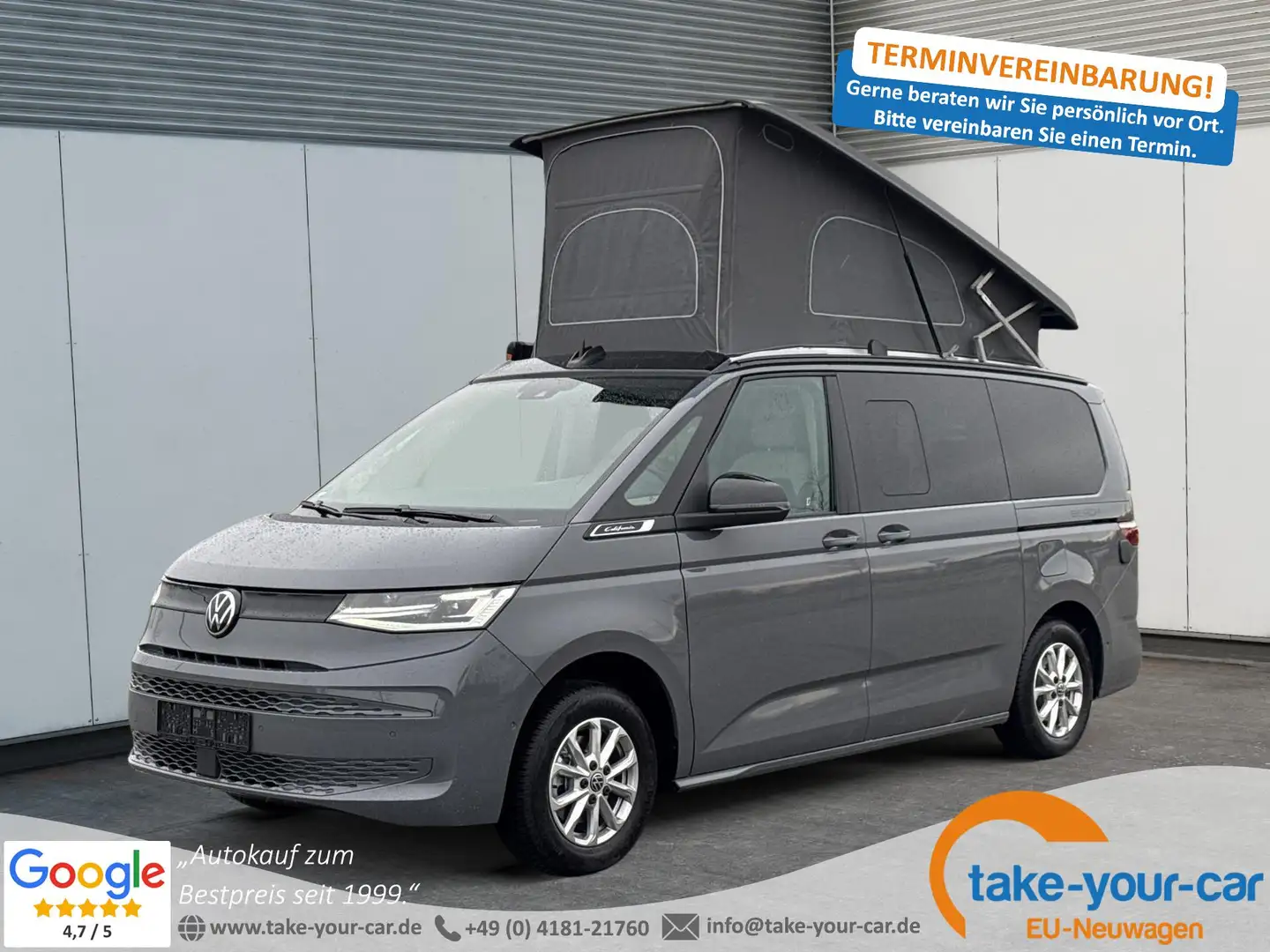 Volkswagen T7 California Beach Camper MATRIX-LED+GJR+ACC+MARKISE+PDC+KAM... Чорний - 1