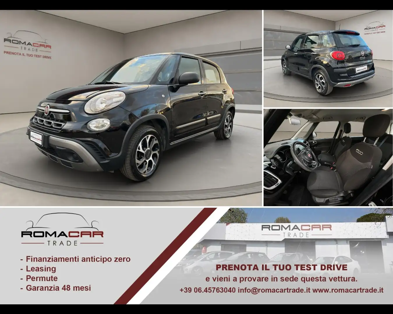 Fiat 500L - 500L 1.3 Multijet 95 CV Cross CERCHI IN LEGA Nero - 1