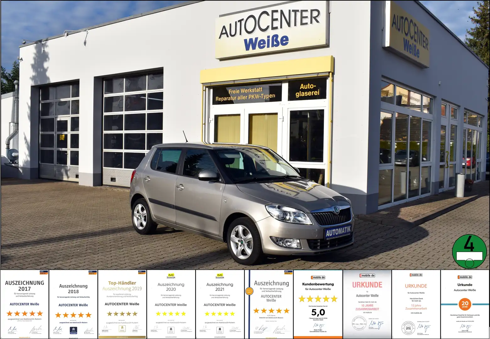 Skoda Fabia Family Automatik TÜV 10/27 Garantie 1.-Hand Beige - 1