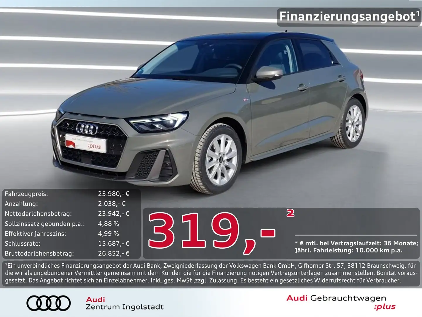 Audi A1 Sportback 30 TFSI S line LED virtual keyless Grau - 1