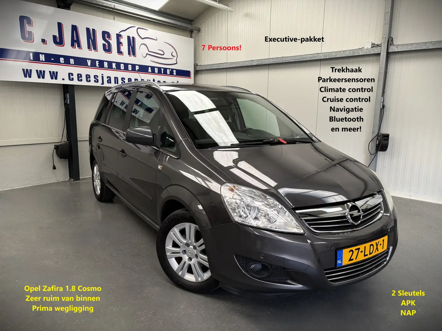 Opel Zafira 1.8 Cosmo Executive 7 pers. | Cruise Control | Cru Gris - 1