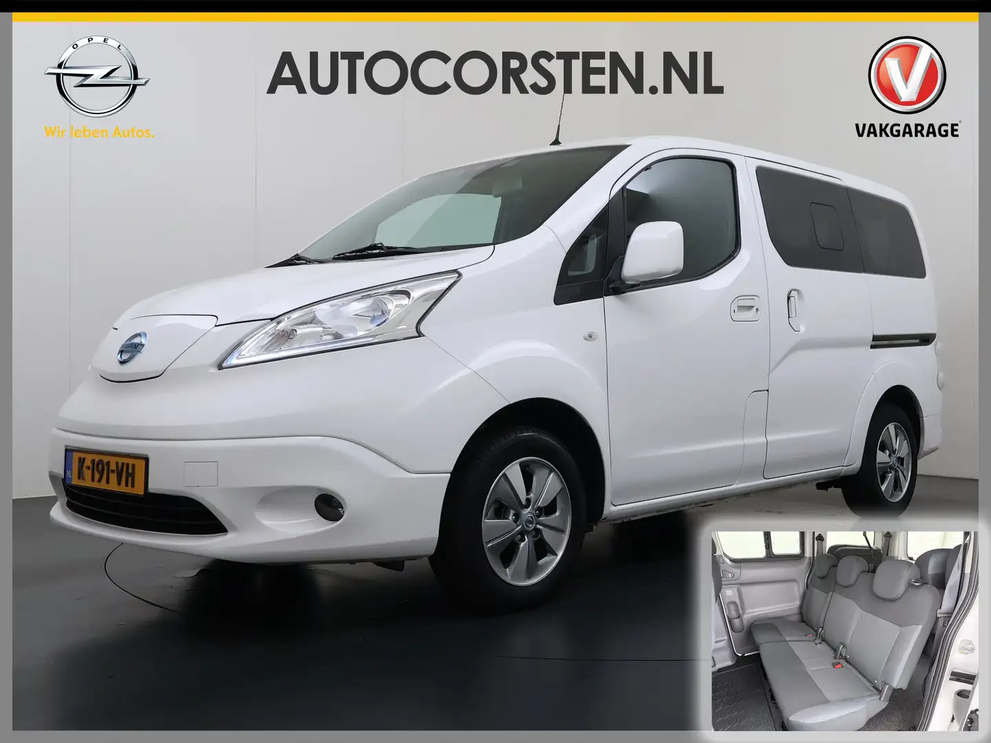 Nissan E-NV200 Evalia 7-Persoons SOH 93% 40kWh Camera Navi Stoel+ Weiß - 1