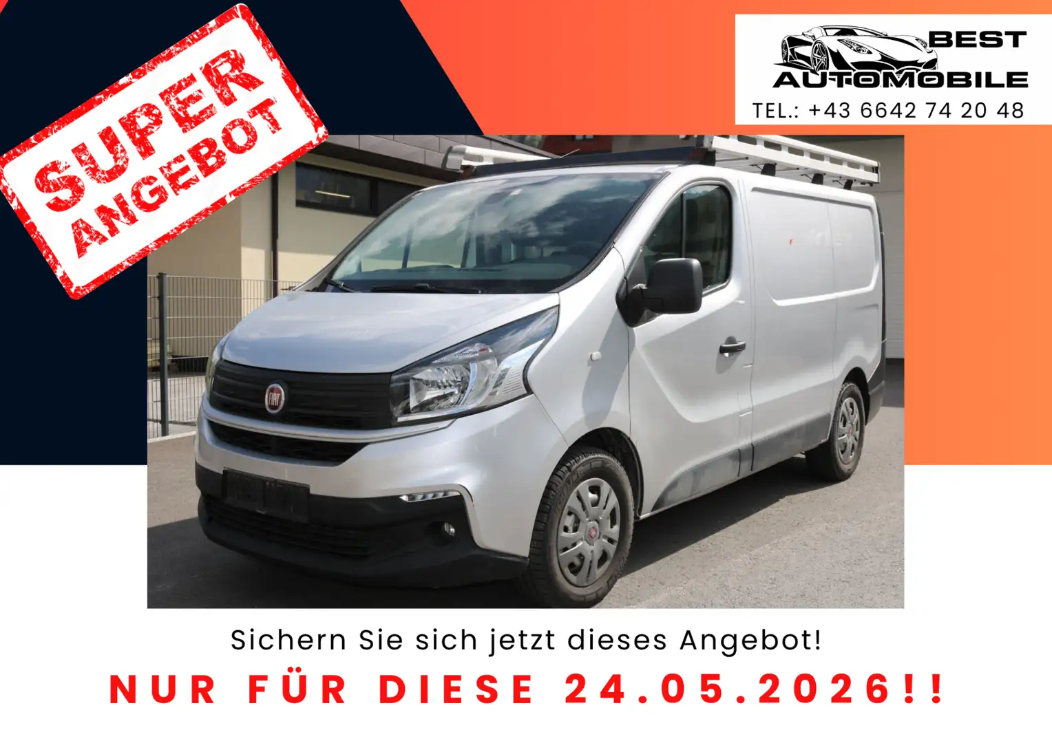 Fiat Talento 1.6 Ecojet 125 TwinTurbo L1H1 1,2t SX Grau - 1