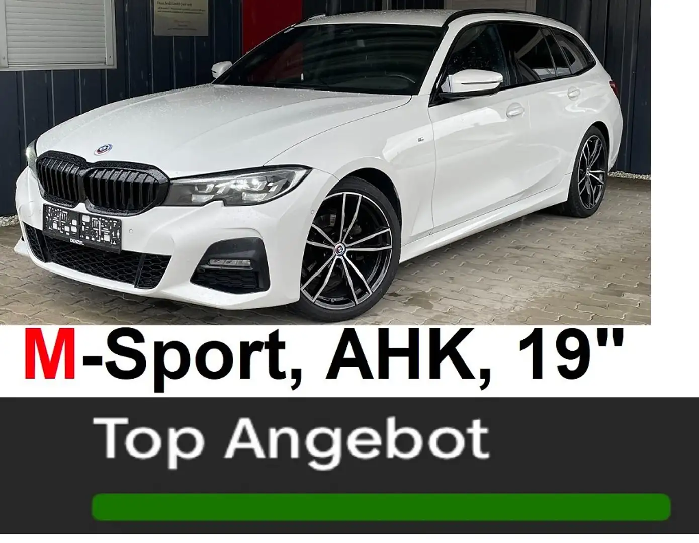 BMW 318 318d M Sport,AHK,Metallic,19",Top gepflegt,1.Bes Weiß - 1