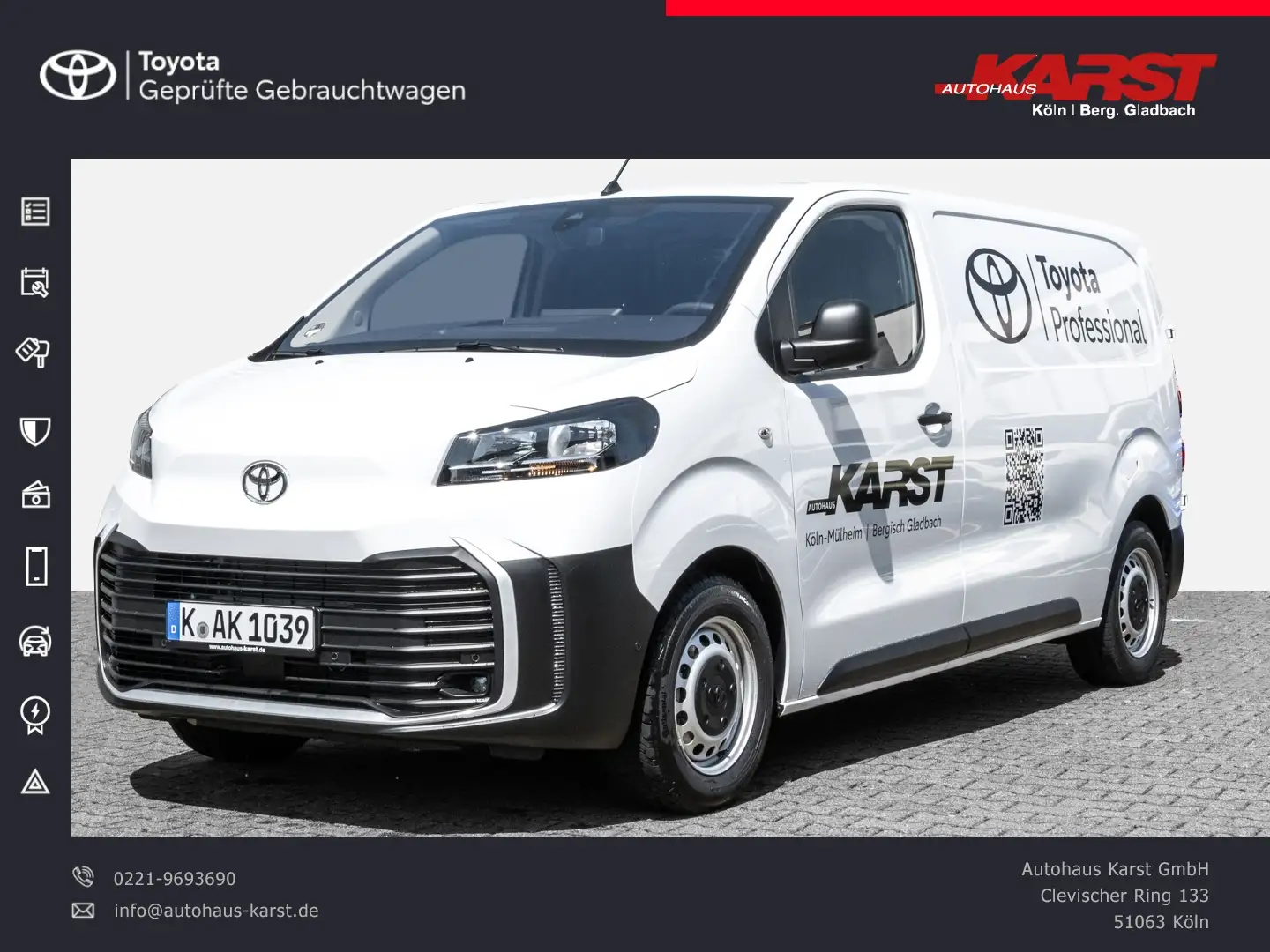 Toyota Proace 1.5 D-4D 120 PS Meister Klima Navi Wit - 1