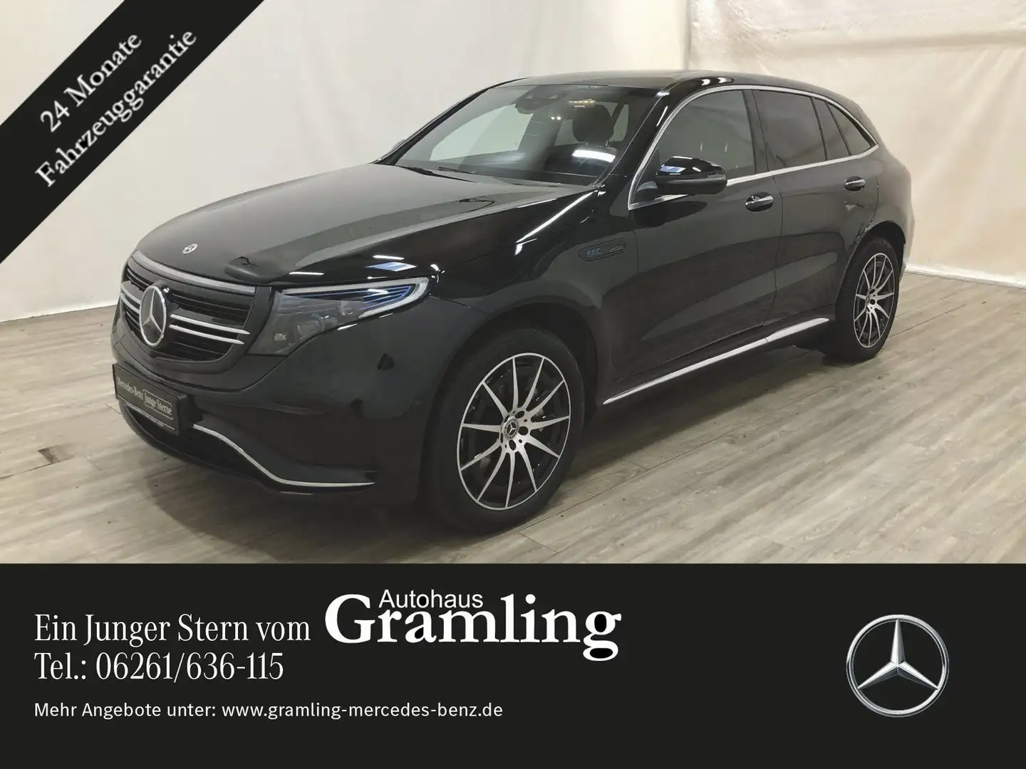 Mercedes-Benz EQC 400 4M AMG Distr*AHK*Sitzklima*SHD*Memory*HUD Nero - 1
