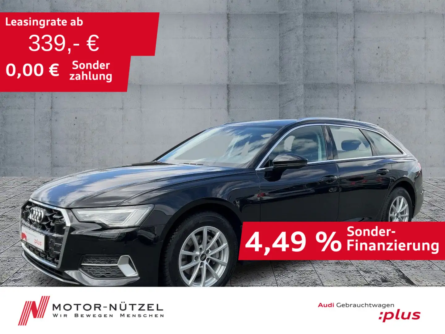 Audi A6 40 TDI ADVANCED MATRIX+NAV+HuD+ACC+360° Schwarz - 1