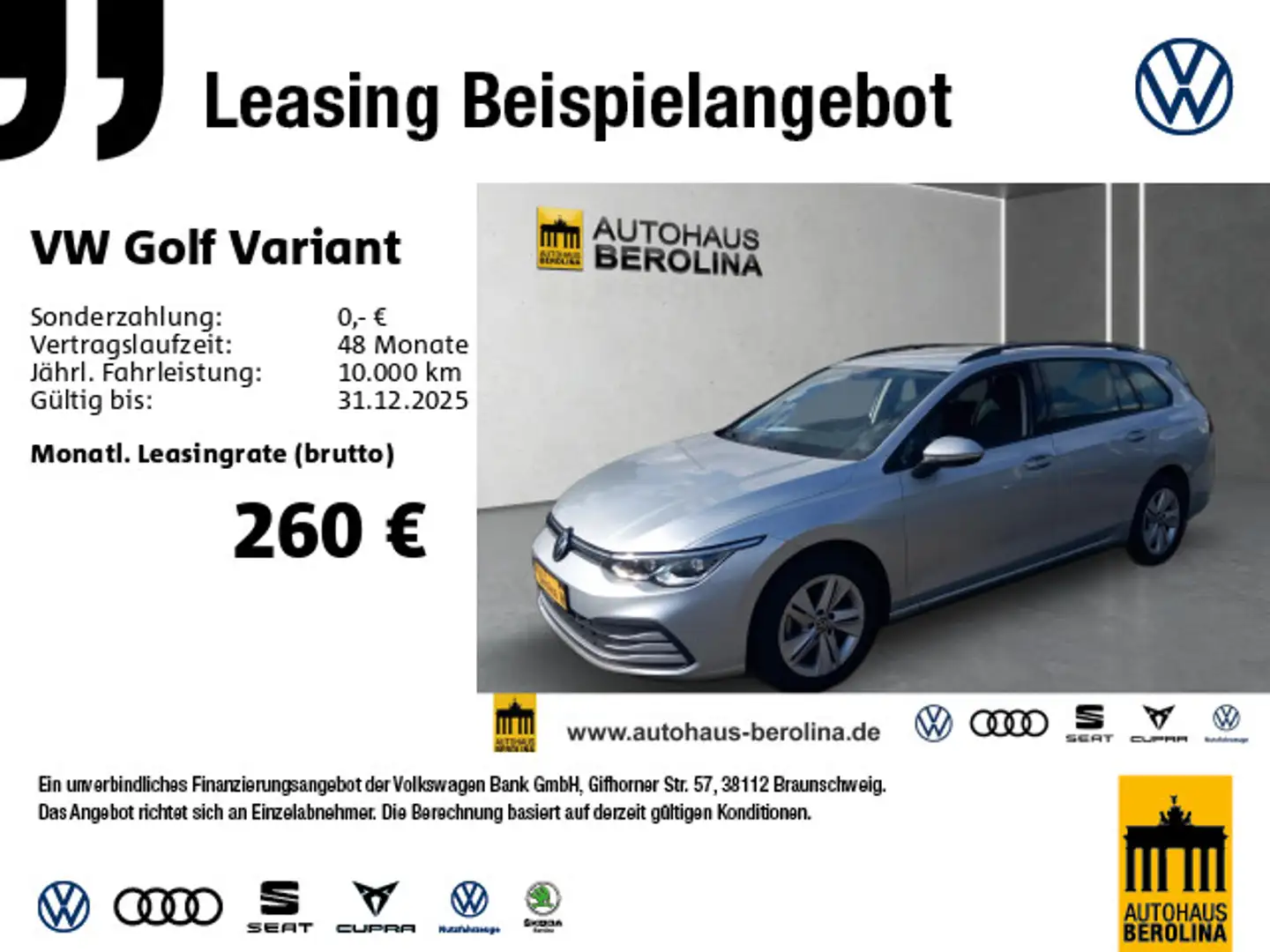 Volkswagen Golf Variant Golf VIII Variant 1.5 eTSI Life DSG *LED+*ACC* Silber - 1