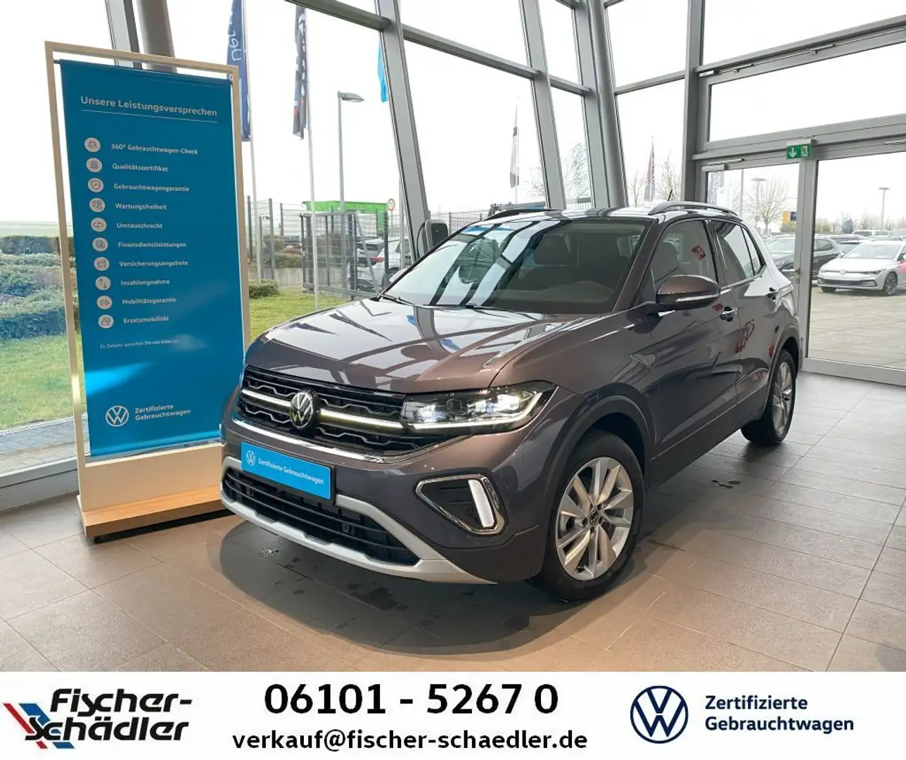 Volkswagen T-Cross Life 1.0TSI*DSG*AHK*IQLight*Navi*RearVie Gris - 1