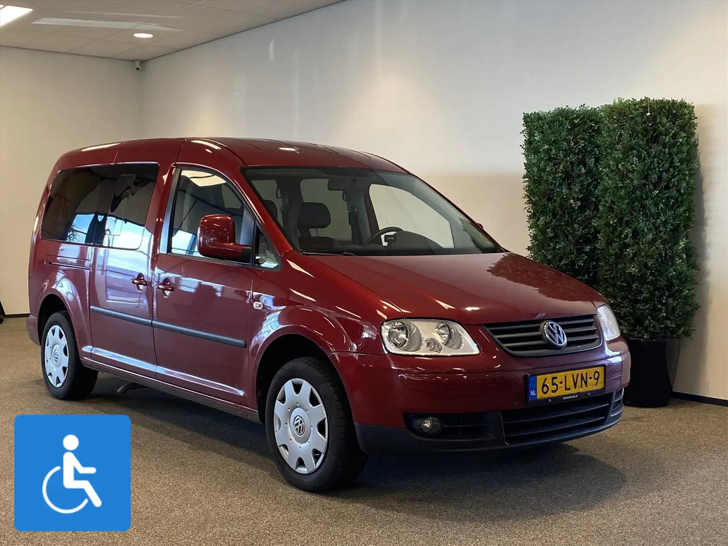 Volkswagen Caddy Maxi Rolstoelauto 5+1 Rolstoel geschikt Rood - 1