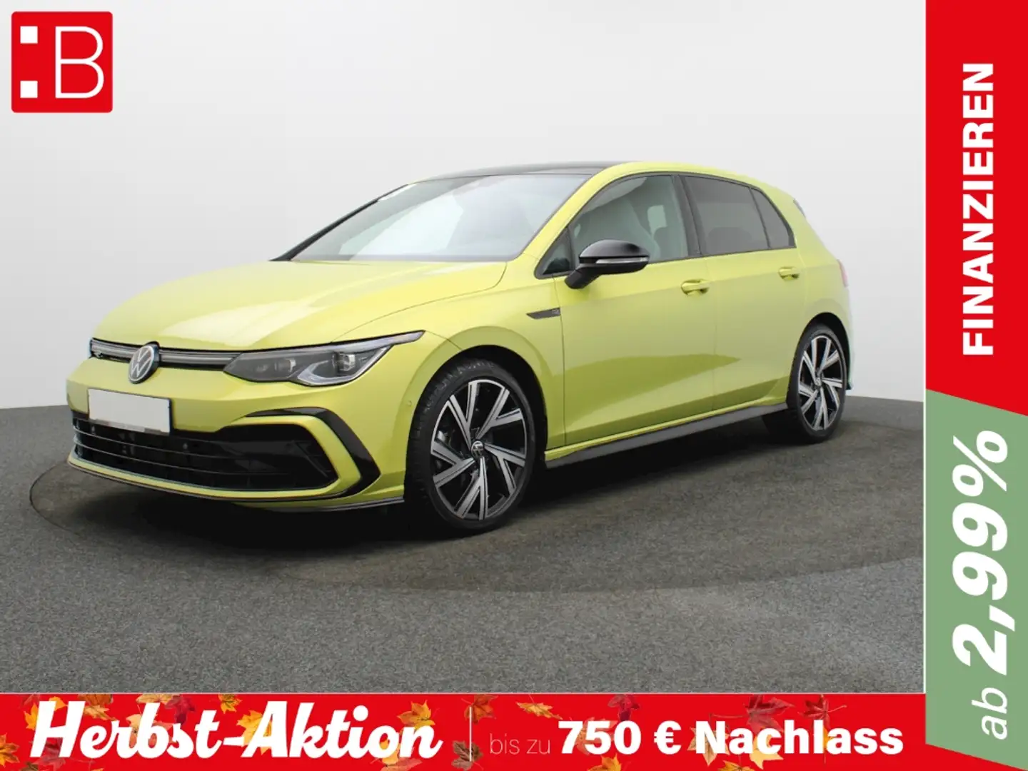 Volkswagen Golf 8 2.0 TSI DSG R-Line IQ.LIGHT NAVI PANORAMA AHK 18 Gelb - 1
