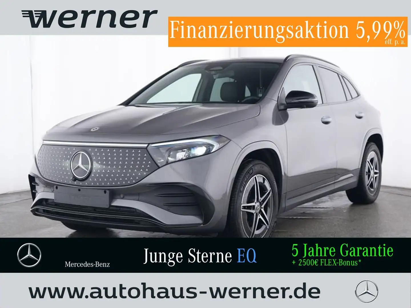 Mercedes-Benz EQA 350 4M AMG-ADV+ NIGHT FAP AHK 360° SOUND VZA Gris - 1