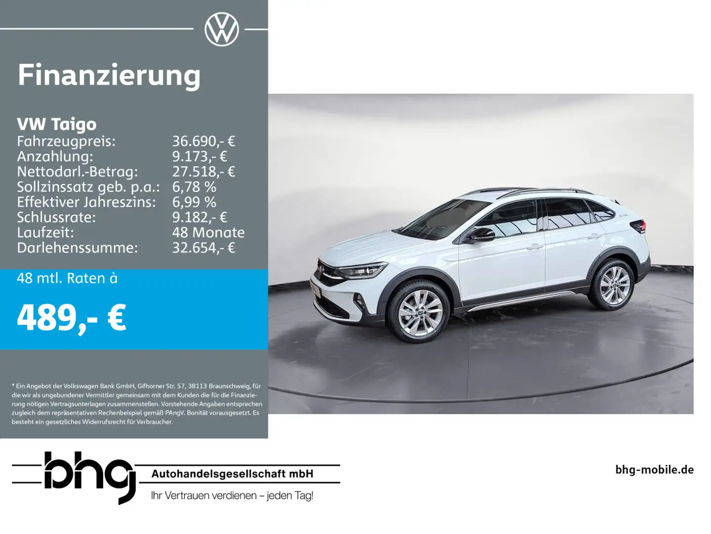 Volkswagen Taigo Life 1,0 l TSI OPF   7-Gang-Doppelkupplung Weiß - 1
