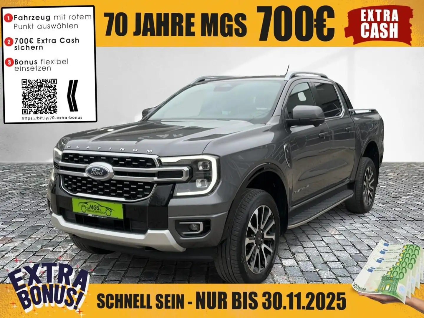 Ford Ranger Platinum #360°-KAMERA #ELEKTR.ROLLO #AHK Grau - 1