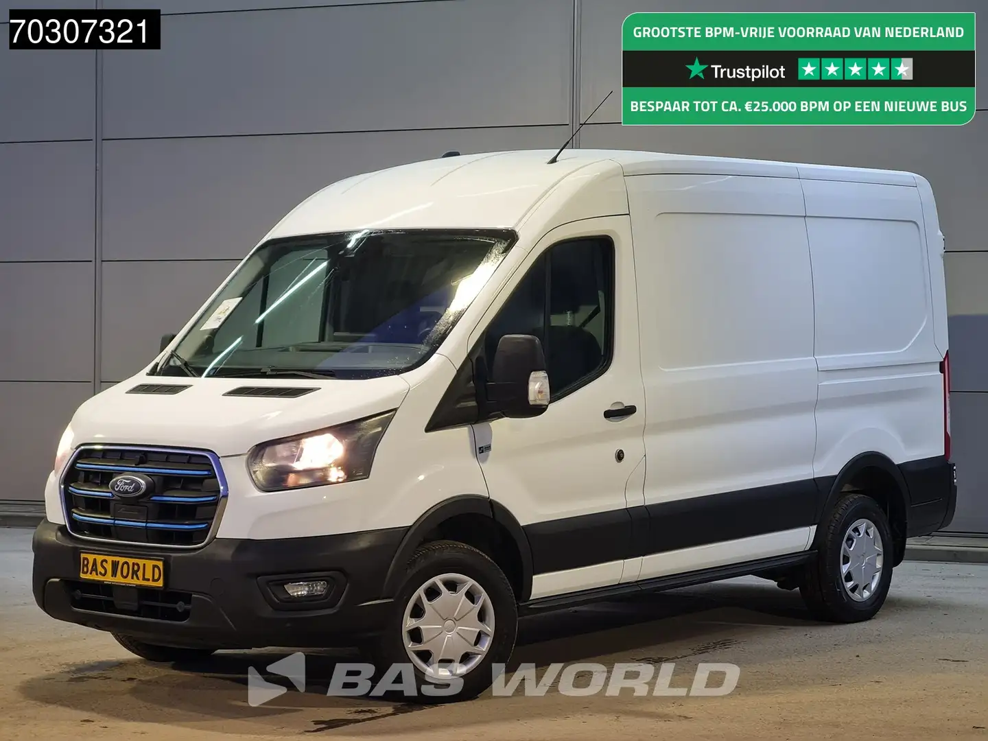 Ford E-Transit Elektrisch 68kWh 317km WLTP L2H2 Navi Camera Airco Blanc - 1