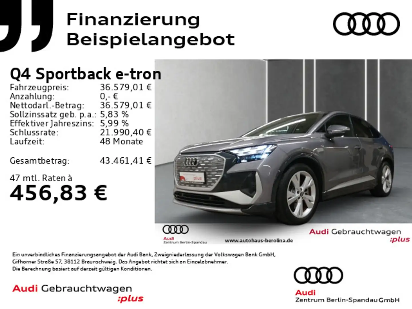 Audi Q4 e-tron 50 qu. S line *PANO*SONOS* Gris - 1