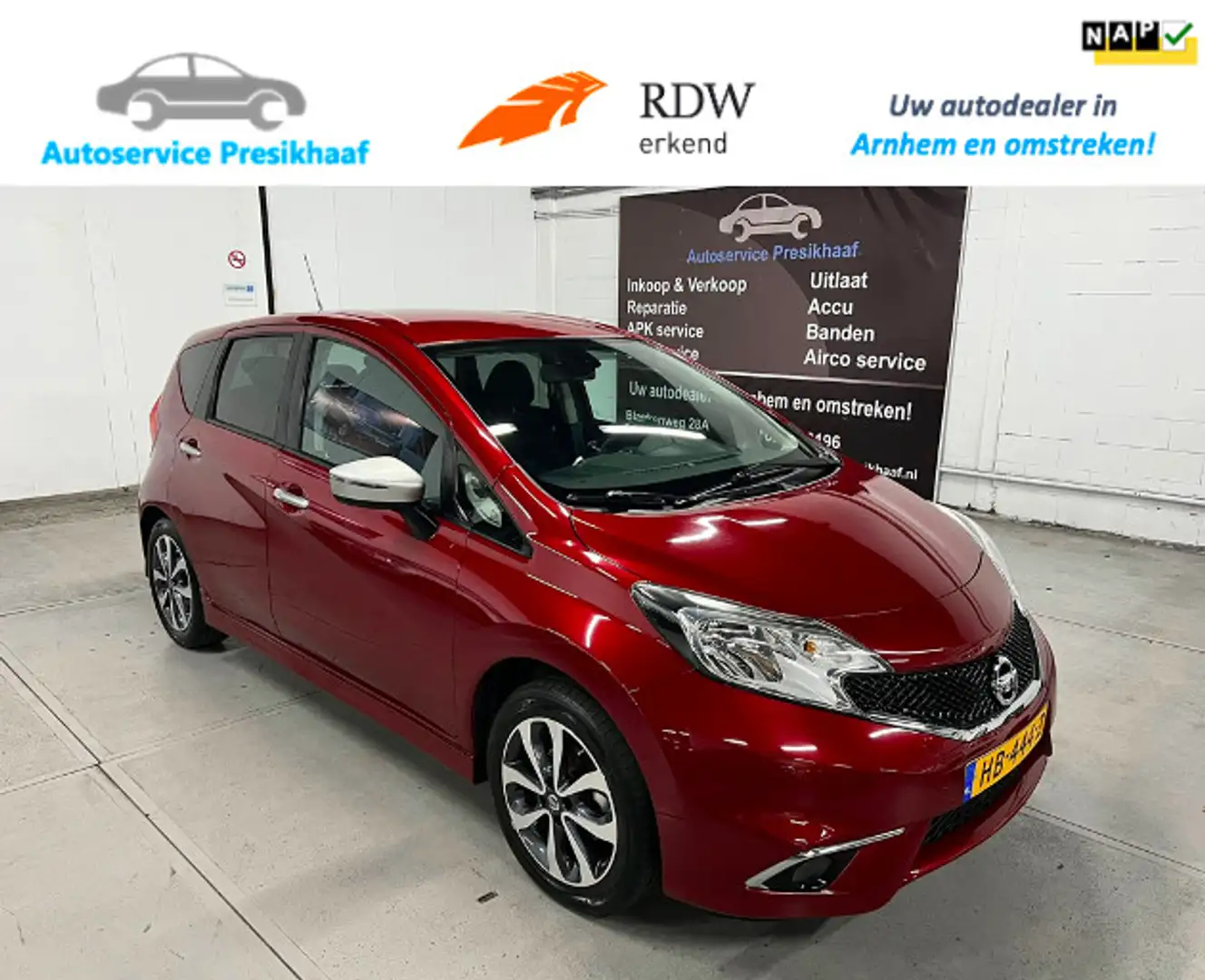 Nissan Note 1.2 N-TEC CAMERA / NAVIGATIE / LM VELGEN Rojo - 1