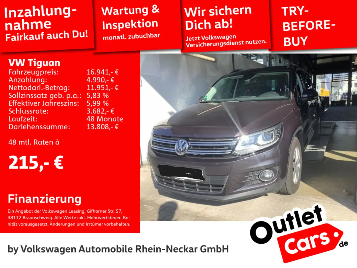 Volkswagen Tiguan 1.4  TSI Lounge Bi-Xenon Kamera Klima uvm Grijs - 1